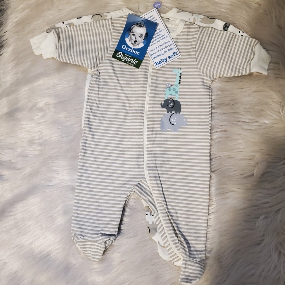 NWT Gerber Apparel 2PK Sleep N' Play Newborn Outfits